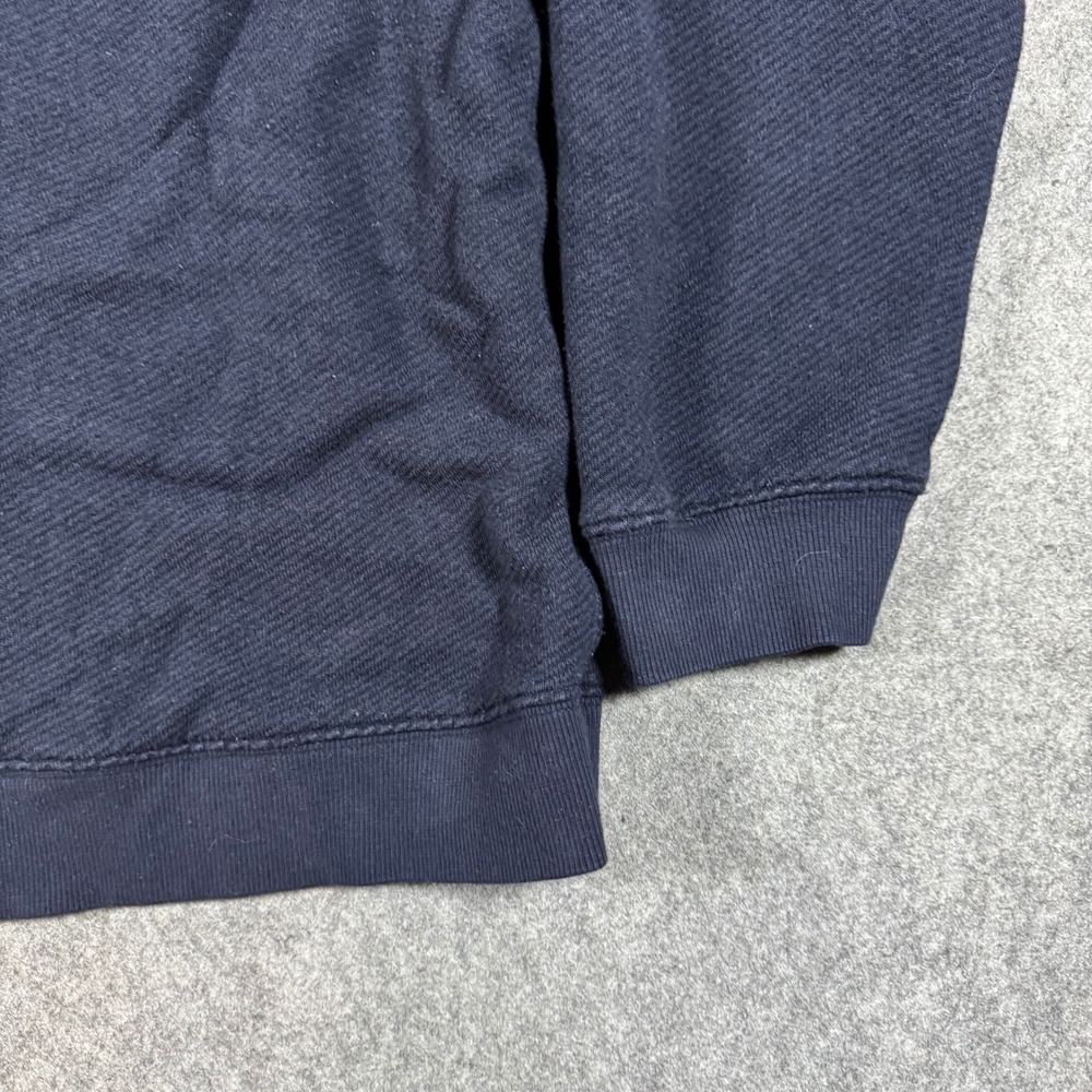 Jenni Kayne Sweatshirt Womens XXL Navy Blue Raglan Crewneck Cotton Blend Ribbed - Picture 2 of 7